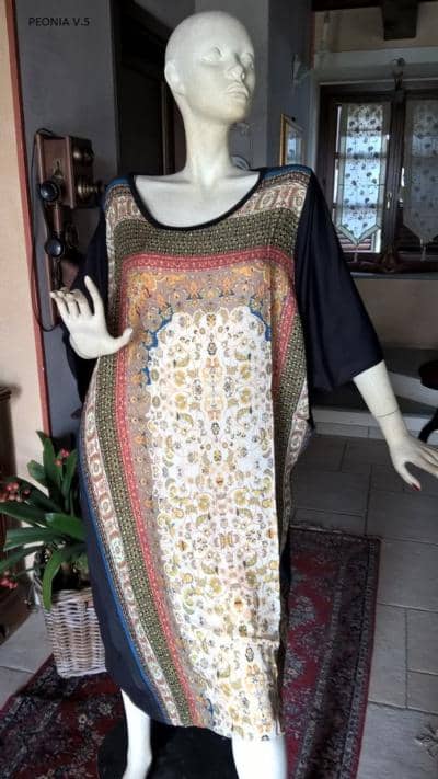 DRESS / TUNIC FANTASY WITH PANEL TESSUTIIO ETHNIC